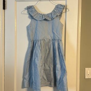 Crewcuts blue and white stripe dress